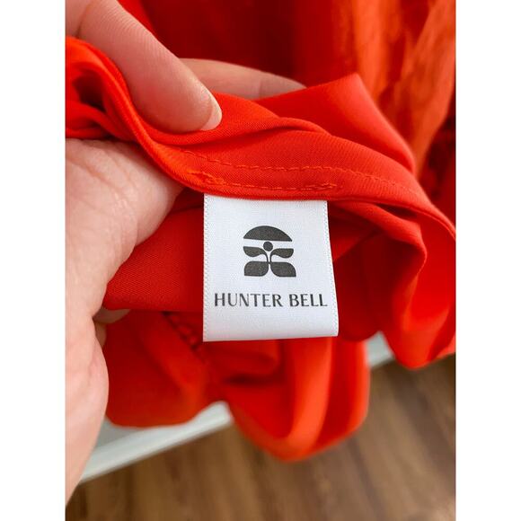 Hunter Bell Rowe Cherry Red Midi Maxi Crochet Cut Out Linen Dress Tuckernuck - Picture 14 of 14